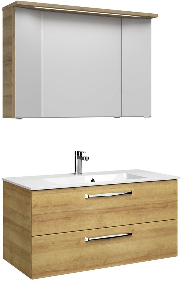 Pelipal Trentino Möbelkombination mit Mineralmarmorwaschtisch 107 cm, SPS 3D