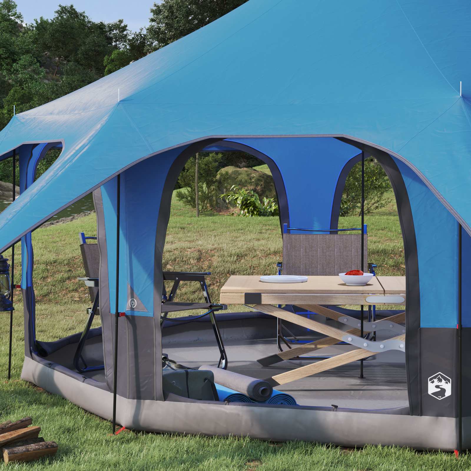vidaXL Tente familiale 5 personne Bleu