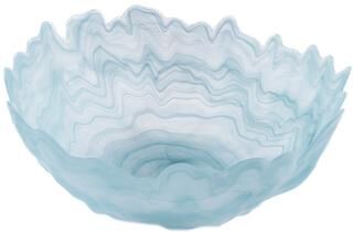 IH Casa Decor Glass Bowl Agate Edge & Pattern - Set of 2