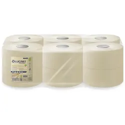Toilettenpapier Jumborolle Lucart EcoNatural 180 CardboardCore, 2-lagig, recycling, 12 Rollen/Paket, 180 m