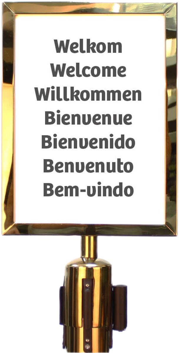 GJ Floors Posterframe A4 staand voor Trekband - Messing