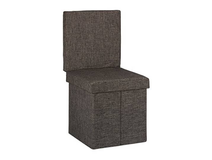 Relaxdays Sitzhocker mit Lehne, HxBxT:73x38x38cm, Stabiler Sitzcube, braun