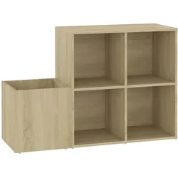 vidaXL Flur-Schuhschrank Sonoma Eiche 105x35,5x70 cm Holzwerkstoff