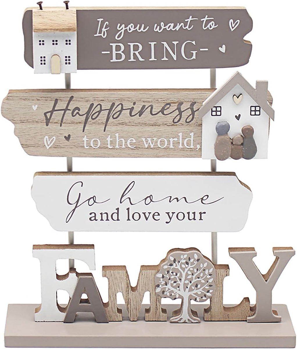 Houten Staande Familiebord als Cadeau of Decoratie