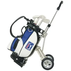 Geschenkset: Mini Golf Bag mit Schlägern als Kuli