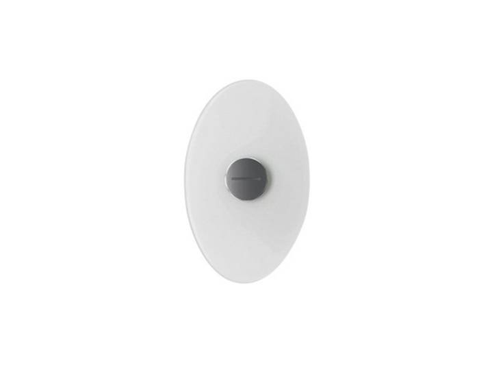 FOSCARINI lampe murale applique BIT (Bit 2 blanc - verre serigrafié et métal verni)