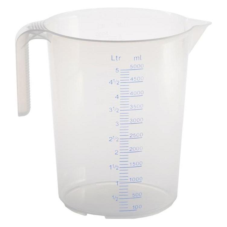 Hünersdorff Messkanne 5000 ml Polypropylen transparent D203xH257mm Griff offen (5000 ml) (939500)