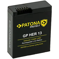 Patona Protect GoPro 13 Enduro Akku, Action Cam Zubehör, Schwarz