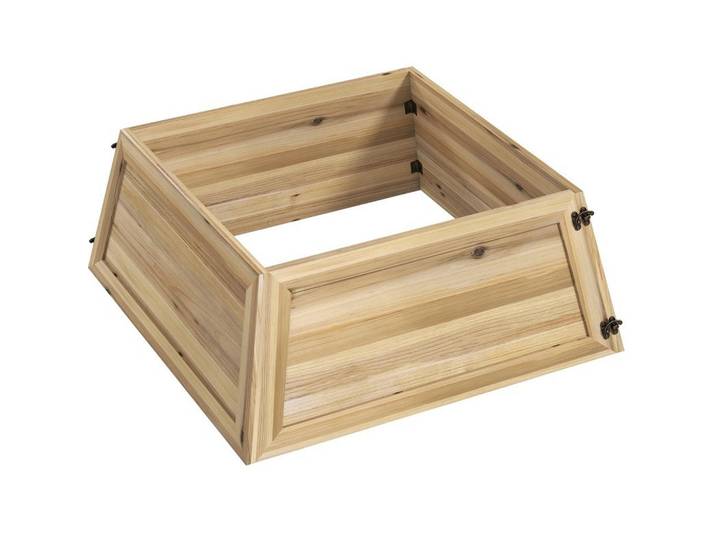 Okwish Weihnachtsbäume 65/65/27 cm natur aus Holz mit Used-Look, Naturfarben, 27 cm, Dekoration, Weihnachtsdekoration, Christbäume & Zubehör