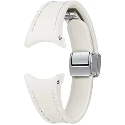 Samsung D-Buckle Hybrid Eco Leather Strap (Fluoroelastomer, Leder, Vegan Leather), Uhrenarmband, Beige