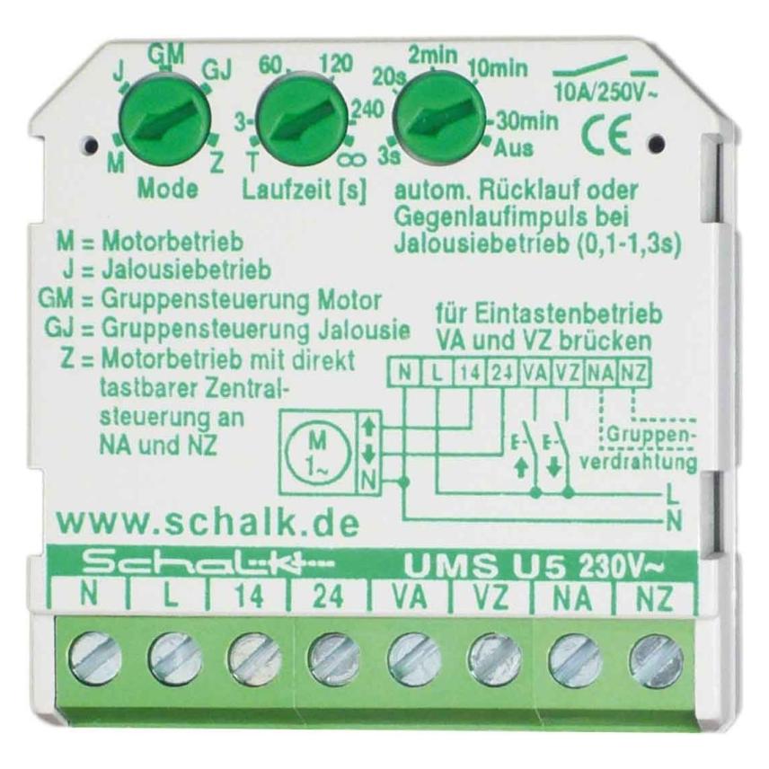 Schalk AUF/ZU-Steuerung UMS U5 230VAC,2S,10A Jalousiesteuerung 4046929401036 (UMSU59)