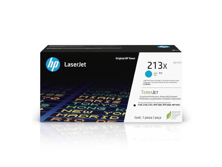 HP 213X Toner LaserJet Authentique Grande capacité Cyan