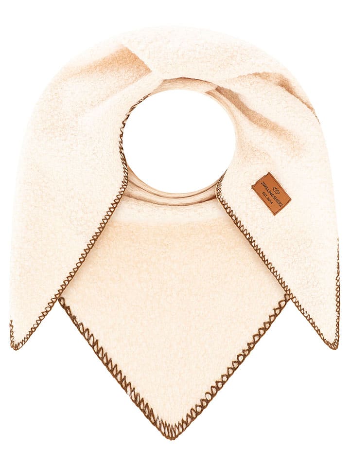 Zwillingsherz Dreieckstuch "Teddy Stitch" in Beige - (L)164 x (B)70 cm - onesize