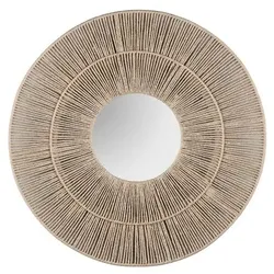MIRRORS AND MORE Wandspiegel Marlene Spiegel Beige Natur 80 cm