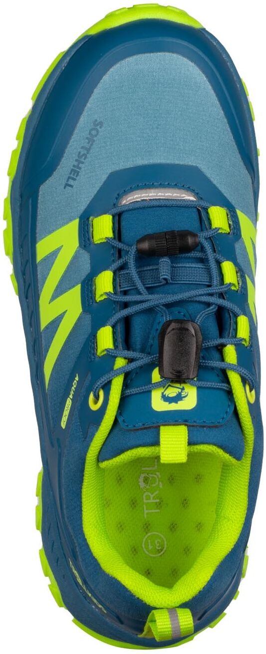 Outdoorschuh TROLLKIDS "Kids Sirdal Hiker Low", Kinder, Gr. 33, Mesh, petrol, dolphin blau, lime, Synthetik, Textil, mehrfarbig, Schuhe Outdoorschuh, wasserdicht petrol, dolphin blau, lime 33, Mesh
