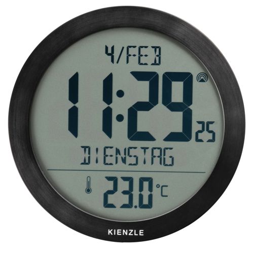 KIENZLE Funkuhr mit Innentem- peratur, schwarz
