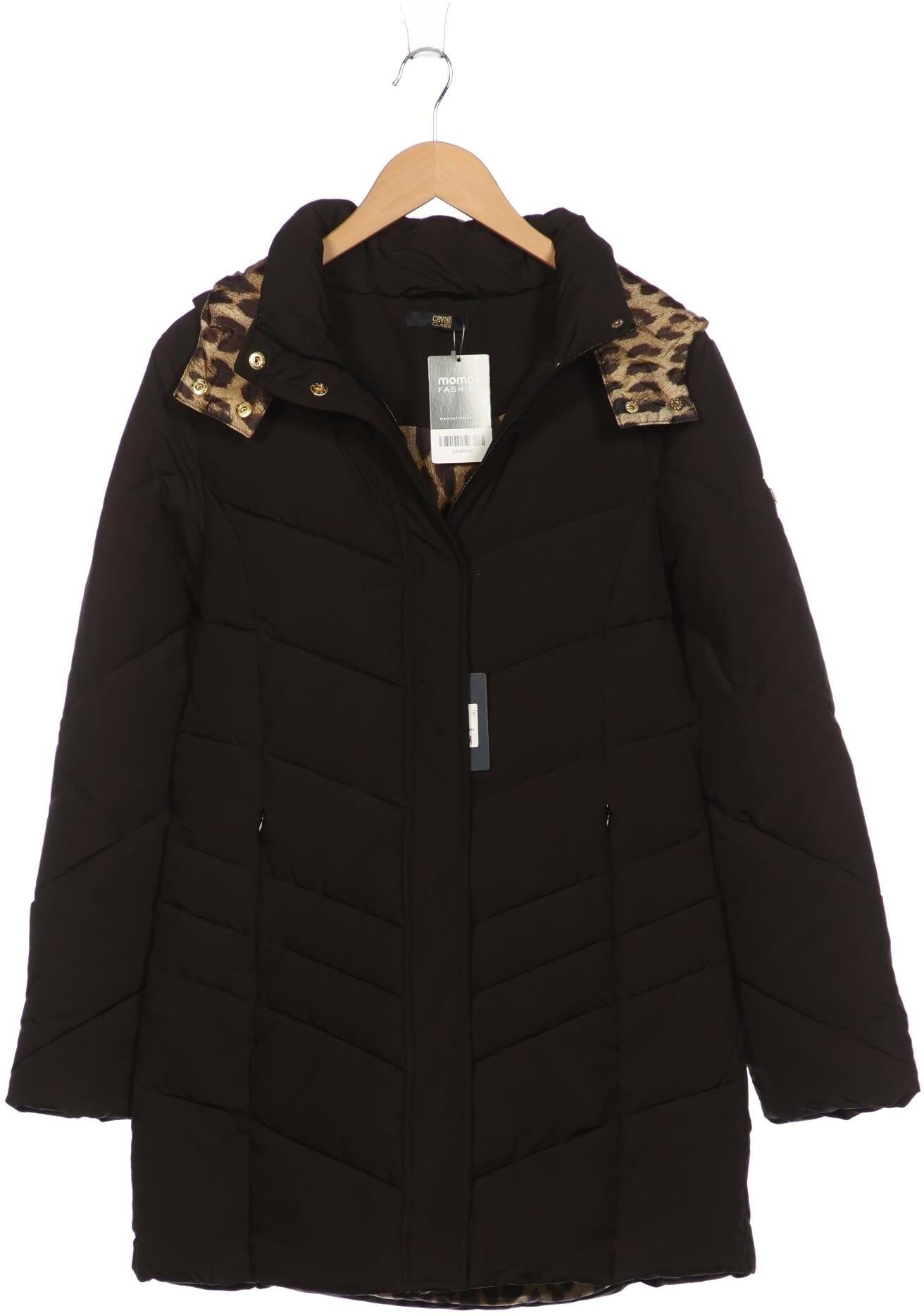 Class Roberto Cavalli Damen Mantel, Schwarz, Gr. M, Synthetik - Second Hand