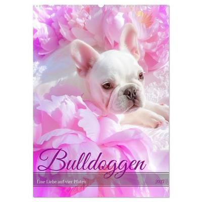 Bulldoggen (Wandkalender 2027 DIN A2 hoch), CALVENDO Monatskalender