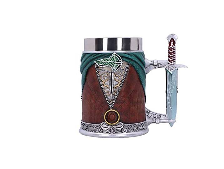 Nemesis Now Officieel gelicentieerde Lord of The Rings Frodo Tankard, bruin, 15.5cm