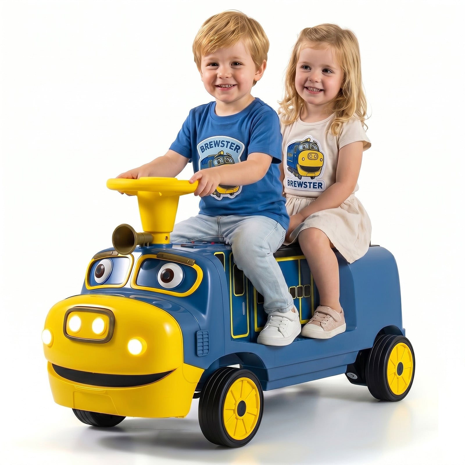 Costway Kinder Elektroauto 12V met 2 Zitplaatsen Blauw