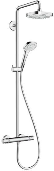 Hansgrohe Croma Select E 180 2jet 27256400 Showerpipe, weiss chrom