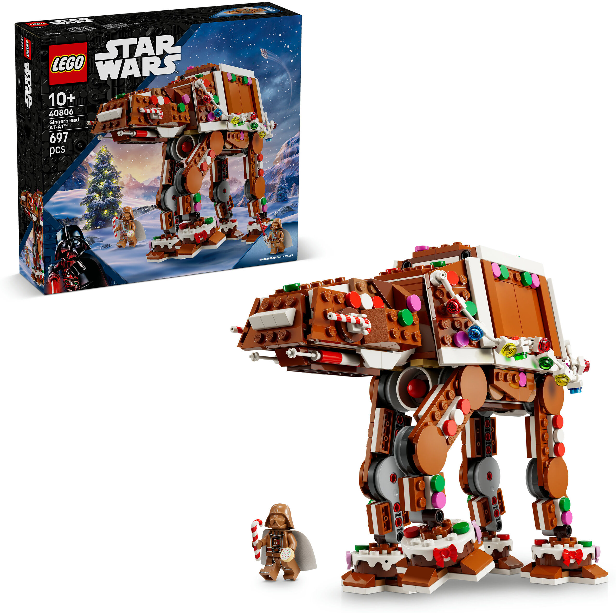 Konstruktionsspielsteine LEGO "Lebkuchen AT-AT™ (40806), LEGO Star Wars™", braun (bunt), Spielbausteine, Kinder, Kunststoff, Konstruktionsspielsteine, Made in Europe