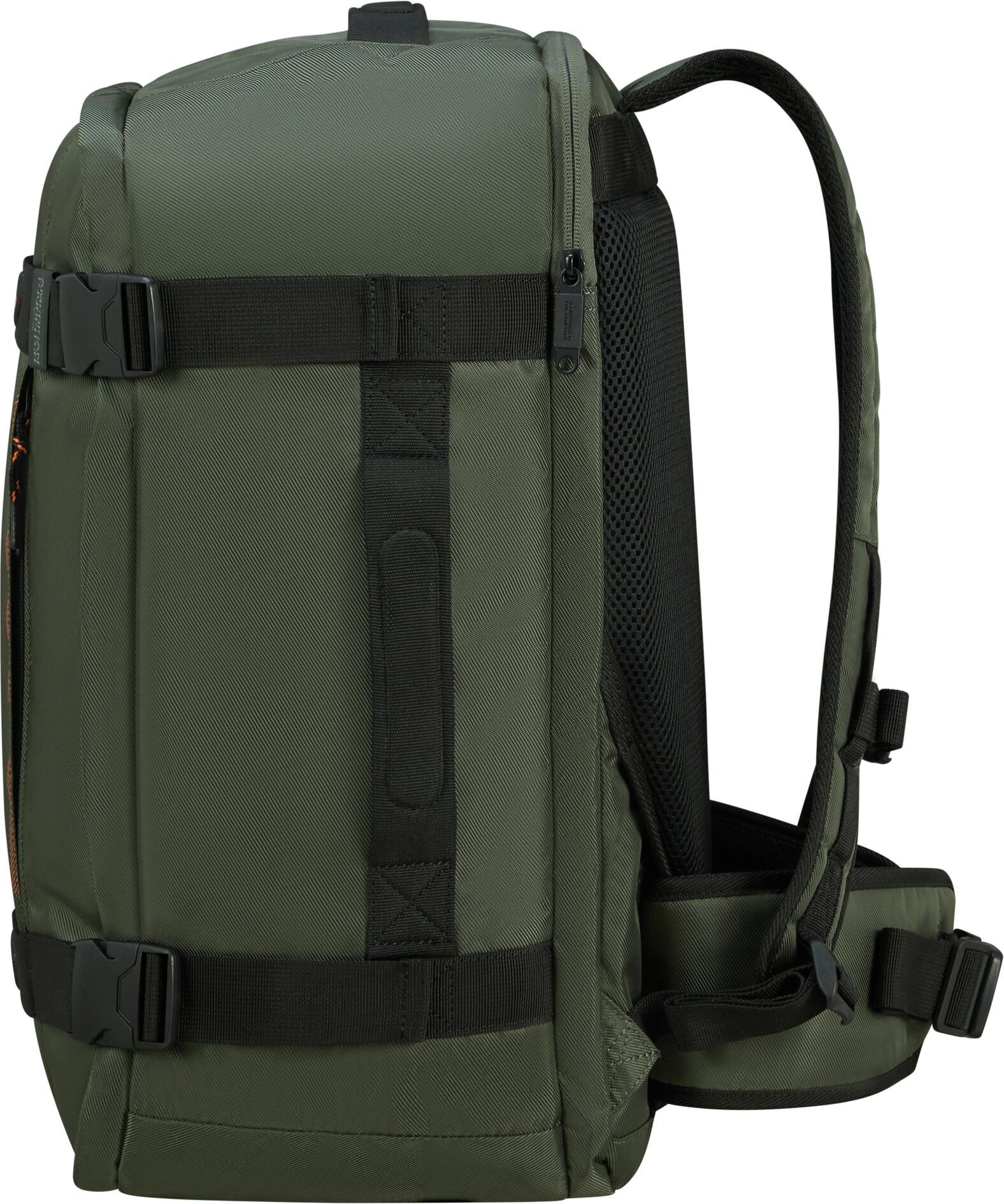 Rucksack AMERICAN TOURISTER "Tourister Urban", Damen, Gr. B/H/T: 25cm x 55cm x 35cm, grün (olivgrün), Polyester, Rucksäcke Rucksack olivgrün B/H/T: 25cm x 55cm x 35cm