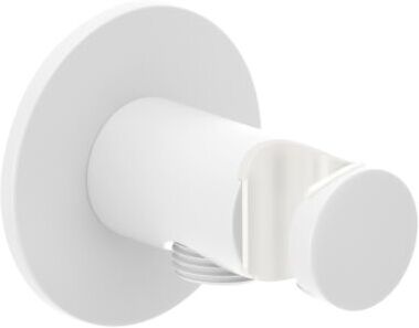 Herzbach Deep White Brauseanschlussbogen 23.685200.1.07 mit Konushalter starr, weiß matt