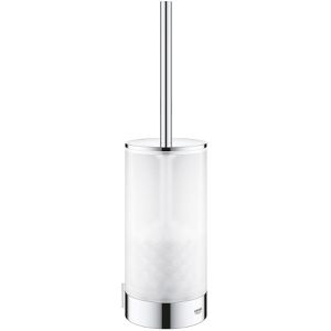 GROHE WC-Bürste Selection 41076000, weiß, mit Kunststoffborsten & Glas-Bürstenhalter