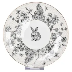 Frühstücksteller Bunny Jess Ø 20 cm Porzellan Grau