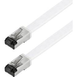 Maxtrack TI56-10L RJ45 Patchkabel CAT 8.1 U/FTP 10 m Weiß flach 1 St.
