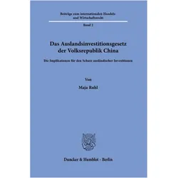 Ruhl:Das Auslandsinvestitionsgesetz der, Fachbücher von Maja Ruhl