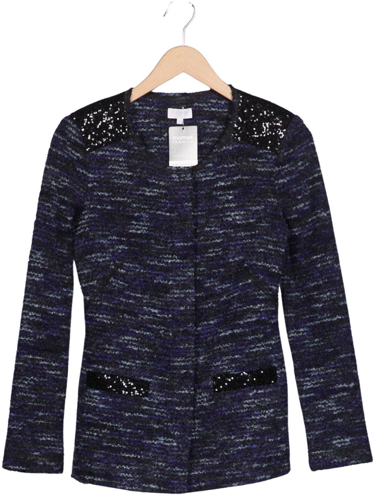 Escada Sport Damen Strickjacke, Marineblau, Gr. EU 36, Synthetik / Wolle - Second Hand