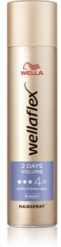 Wella flex 2nd Day Volume laca de fixação forte para dar volume 75 ml. flex 2nd Day Volume