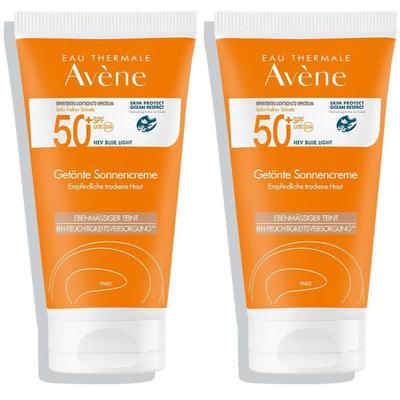 Avene Sonnencreme SPF 50+ getönt 2x 2x50 ml Creme