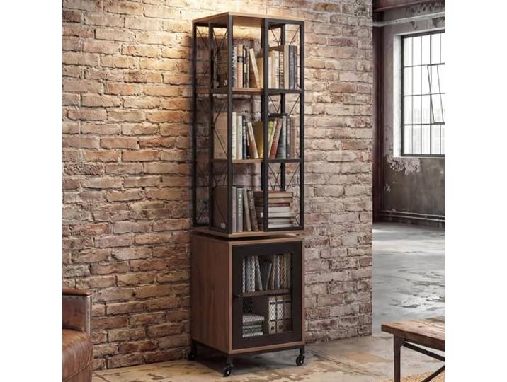 Mendler Bücherregal HWC-P13 162x40x42cm Metall - braun