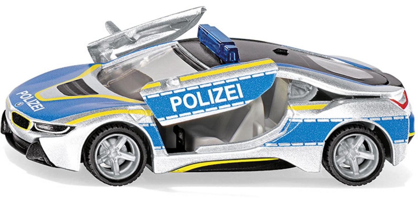 Siku Speelgoedauto BMW i8 Politie zilver/blauw