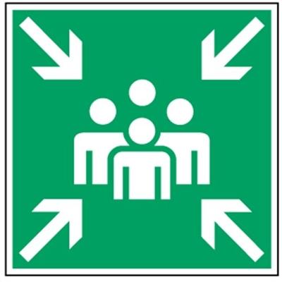 Schild Sammelstelle, Alu, 400x400 mm