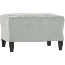 vidaXL Fußhocker Hellgrau 60x50x41 cm Samt