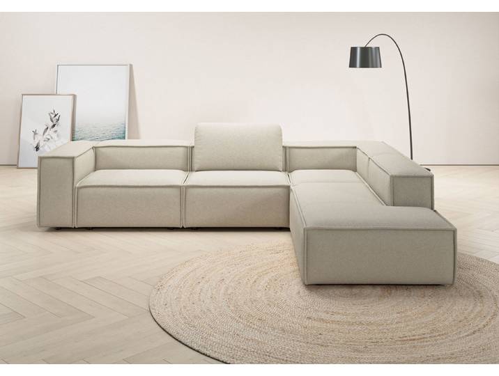 Home affaire Ecksofa Watertown luxuriöses Design & erstklassige Qualität, Japandi Design, Breite 311 cm