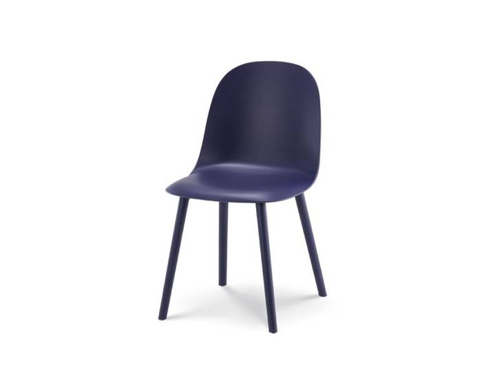 Chaise design MILO bleue pétrole en résine