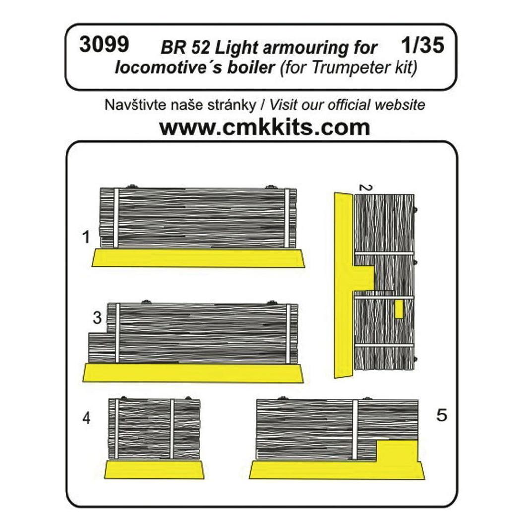 CMK BR-52 Light armouring for locomotive's boiler für Trumpeter Bausatz (129-3099)
