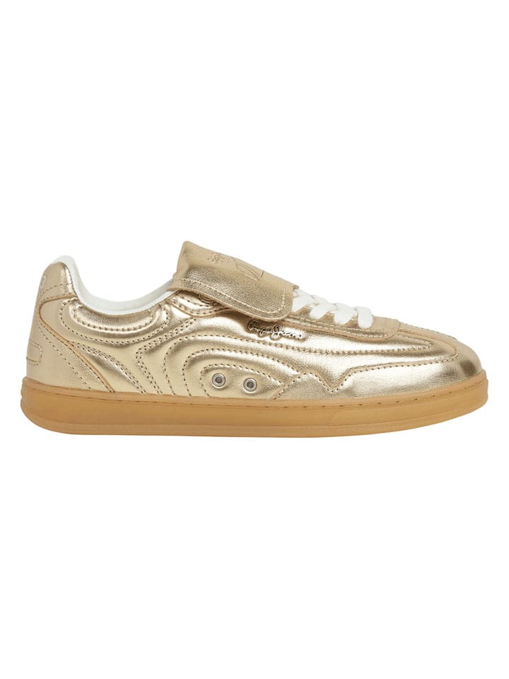 Pepe Jeans FOOTWEAR Leder-Sneakers in Gold - 40