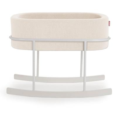 Monte Design Rockwell Bassinet - White / Dune Performance Heathered Fabric
