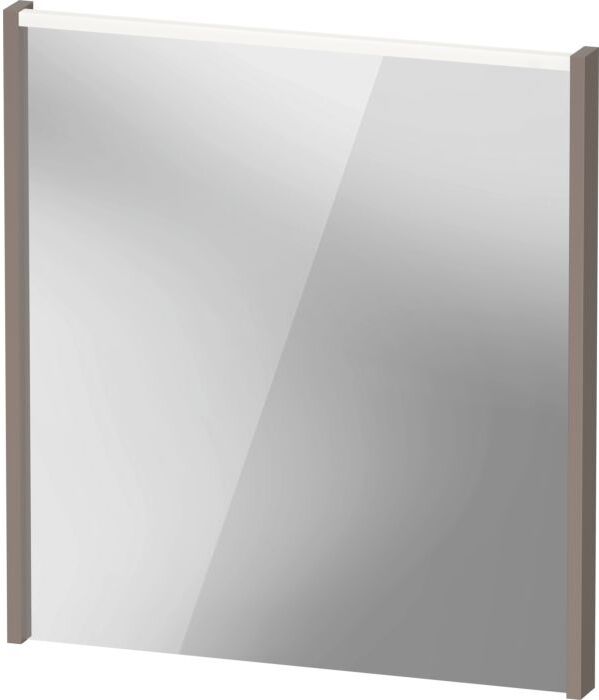 Duravit D-Code Spiegel DC7076043430000 650x700x48, Basalt Matt, mit LED Beleuchtung