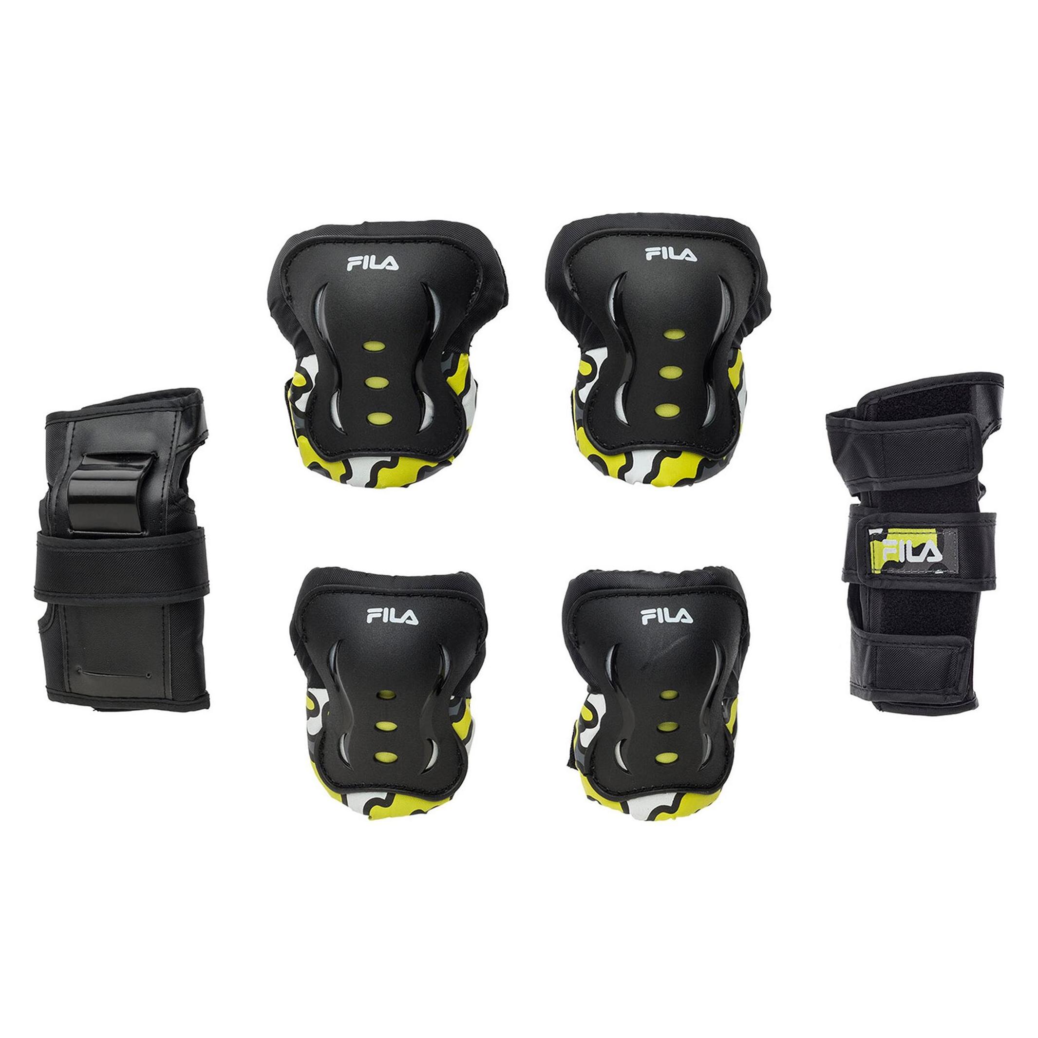 FILA FS Ochr JR BOY FP GEARS black-yellow XXS (XXS, Knieschoner) (35016057)