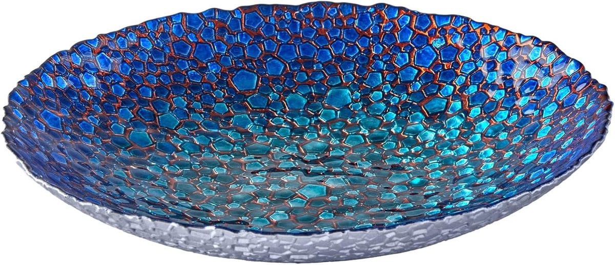 Grote Decoratieve Glazen Mozaïek Kom voor Tafeldecoratie - 33 cm