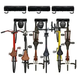 Relaxdays Fahrrad Wandhalterung mit Schiene Schwarz