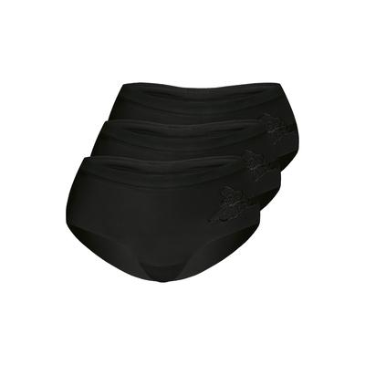 Panty SASSA "3er Pack Panty Classic Look", Damen, Gr. 46, 3 Stk., schwarz, Mikrofaser, , figurbetont, Unterhosen Panty