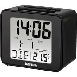 hama 00186304 Funkwecker Cube, Schwarz